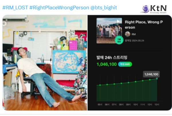 [BTS RM①] 멕시코 100만 '아미' 환호...한국어로 세계를 설계한 RM, BTS 글로벌 문법의 출발점 사진=2026. 05.08  RM  SNS갈무리  (RM은 2024년 5월 발표된 두 번째 솔로 앨범 ‘Right Place, Wrong Person’은 자리를 더 불편한 곳으로 옮겼다. . ) K trendy NEWS DB ⓒ케이 트렌디뉴스 무단전재 및 수집, 재배포금지