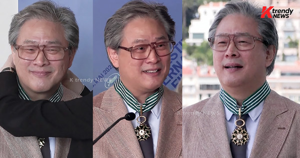 칸의 수상자에서 심사자로… 박찬욱, 프랑스 최고 문화훈장 ‘코망되르’ 품었다  사진=2026. 05.17 apt__news 인스타그램 갈무리(  제79회 칸 국제영화제 경쟁 부문 심사위원장 박찬욱 감독이 프랑스 정부의 문화예술공로훈장 최고 등급인 ‘코망되르’(Commandeur)를 받으며 한국 영화가 칸의 수상 무대를 넘어 심사의 중심과 문화적 예우의 자리까지 확장했음을 입증했다.) / 편집 K trendy NEWS DB ⓒ케이 트렌디뉴스 무단전재 및 수집, 재배포금지