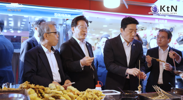  "왔다! 왔다! 대통령"... 남광주 '발칵' 안동구 '들썩', 시장 뒤집어 놓은 이재명 대통령과 김혜경 여사 사진=2026. 05.19 KTV K trendy NEWS DB ⓒ케이 트렌디뉴스 무단전재 및 수집, 재배포금지
