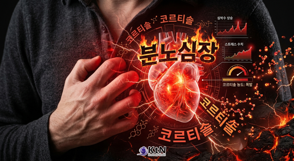 '지금 내 심박수가 오르고 있다, 코르티솔이 분비되고 있다, 이것이 내 혈관에 어떤 일을 하는가'—이 건강지능HQ의 실천이다. /사진=AI생성, K trendy NEWS DB ⓒ케이 트렌디뉴스 무단전재 및 수집, 재배포금지