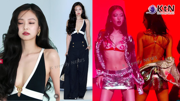 상체는 과감하게 하의는 우아하게…'타임 100' 제니가 샤넬을 입는 법...블랙핑크 제니가 서울 여의도 퐁피두센터 한화에서 열린 ‘샤넬 2026 공방 컬렉션 서울 쇼’에 과감한 딥 브이넥 수트룩으로 등장해 포토월의 시선을 모은 데 이어, 애프터파티 무대까지 소화하며 패션과 음악을 동시에 장악했다. 사진=2026. 05.27   인스타그램 갈무리 편집 K trendy NEWS DB ⓒ케이 트렌디뉴스 무단전재 및 수집, 재배포금지