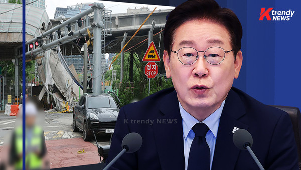 이재명 대통령이 서소문 고가차도 붕괴 사고와 삼성역 GTX 철근 누락 사건을 두고 “돈이 생명보다 귀할 수 없다”며 신속한 진상 규명과 엄정한 책임 추궁을 지시했다. 사진=2026. 05.28  K trendy NEWS DB ⓒ케이 트렌디뉴스 무단전재 및 수집, 재배포금지