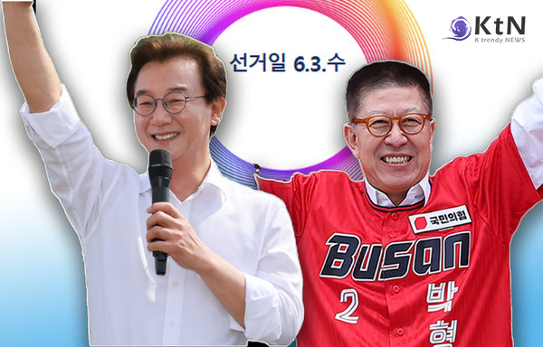 부산시장 전재수 47% 박형준 34%, 깜깜이 선거 직전 오차범위 밖 격차  사진=2026. 05.28 MBC 여론조사 사진 갈무리/ 편집  K trendy NEWS DB ⓒ케이 트렌디뉴스 무단전재 및 수집, 재배포금지