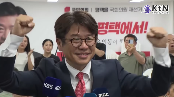 ‘출구조사 열세’ 뒤집었다…유의동, 조국·김용남 꺾고 평택을 대역전승 ...조국 31.1%·유의동 30.6%·김용남 30.3% 출구조사 초접전…KTX·신분당선·GTX-C가 접전지 표심 흔든 변수    사진=2026. 06.04 투표 방송화면 갈무리   K trendy NEWS DB ⓒ케이 트렌디뉴스 무단전재 및 수집, 재배포금지
