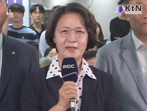 추미애 경기지사 당선, 헌정 사상 첫 여성 광역단체장 탄생  사진=2026. 06.04   선거 개표 방송 갈무리 K trendy NEWS DB ⓒ케이 트렌디뉴스 무단전재 및 수집, 재배포금지