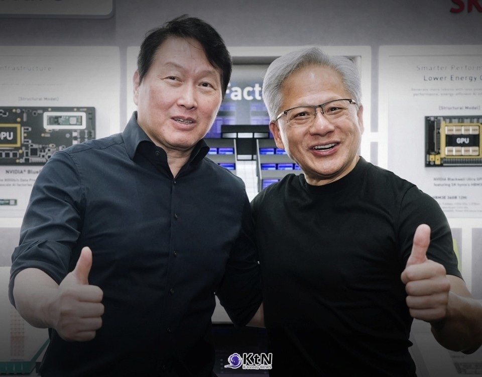 sk하이닉스 최태원 회장과 NVIDIA 젠슨 황/사진=skhynix_official K trendy NEWS DB ⓒ케이 트렌디뉴스 무단전재 및 수집, 재배포금지