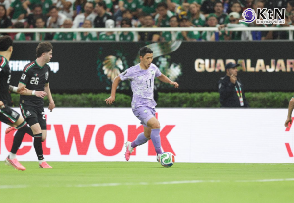 [속보] 홍명보호, 멕시코에 0-1 패...승점 3점으로 A조 2위 유지  손흥민 빠지고 투톱 전환까지...오현규·조규성 헤딩 공세 무산  사진=2026. 06.19  대한축구협회  K trendy NEWS DB ⓒ케이 트렌디뉴스 무단전재 및 수집, 재배포금지