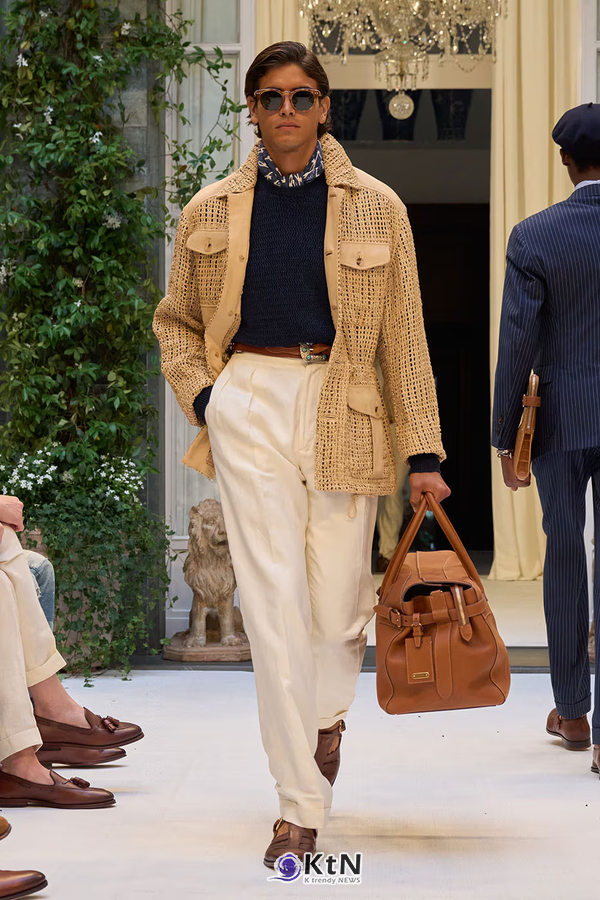 Ralph Lauren SS27 Infuses Traditional Japanese Craftsmanship Into American Luxury. 사진=Ralph Lauren, K trendy NEWS DB ⓒ케이 트렌디뉴스 무단전재 및 수집, 재배포금지