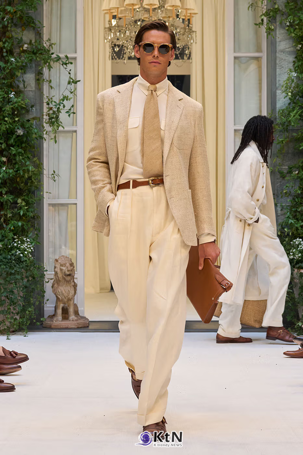 Ralph Lauren SS27 Infuses Traditional Japanese Craftsmanship Into American Luxury. 사진=Ralph Lauren, K trendy NEWS DB ⓒ케이 트렌디뉴스 무단전재 및 수집, 재배포금지