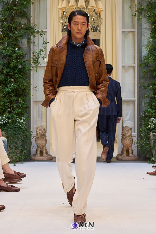 Ralph Lauren SS27 Infuses Traditional Japanese Craftsmanship Into American Luxury. 사진=Ralph Lauren, K trendy NEWS DB ⓒ케이 트렌디뉴스 무단전재 및 수집, 재배포금지