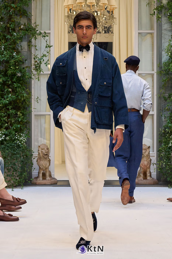 Ralph Lauren SS27 Infuses Traditional Japanese Craftsmanship Into American Luxury. 사진=Ralph Lauren, K trendy NEWS DB ⓒ케이 트렌디뉴스 무단전재 및 수집, 재배포금지
