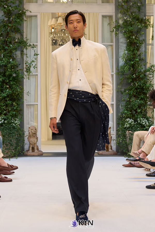 Ralph Lauren SS27 Infuses Traditional Japanese Craftsmanship Into American Luxury. 사진=Ralph Lauren, K trendy NEWS DB ⓒ케이 트렌디뉴스 무단전재 및 수집, 재배포금지