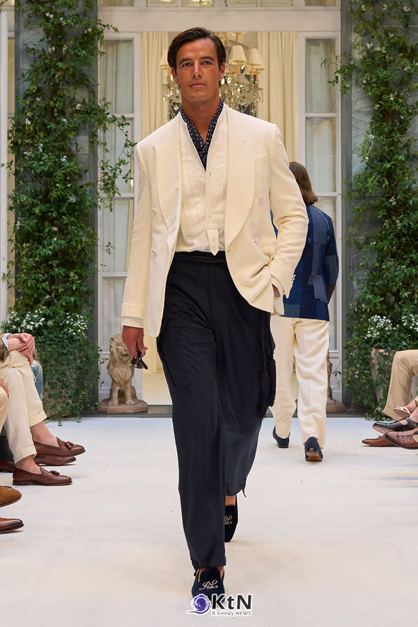Ralph Lauren SS27 Infuses Traditional Japanese Craftsmanship Into American Luxury. 사진=Ralph Lauren, K trendy NEWS DB ⓒ케이 트렌디뉴스 무단전재 및 수집, 재배포금지