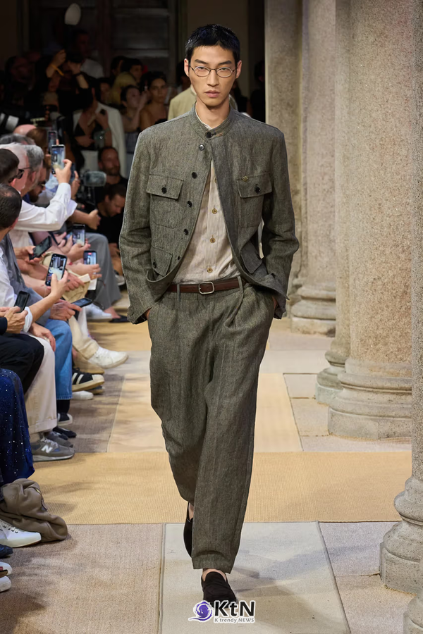 Giorgio Armani Leans Into a Lax & Leisurely SS27. 사진=Vogue Runway, K trendy NEWS DB ⓒ케이 트렌디뉴스 무단전재 및 수집, 재배포금지