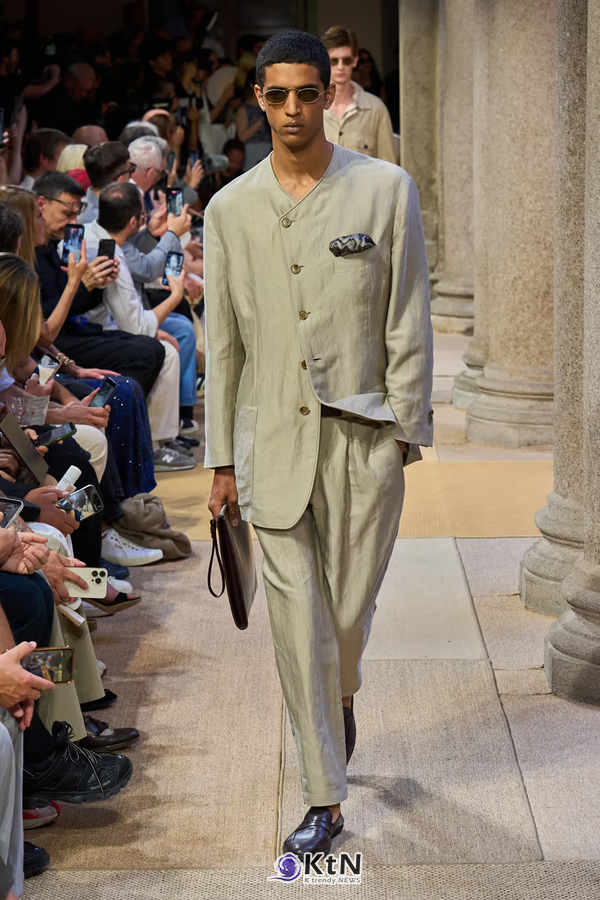 Giorgio Armani Leans Into a Lax & Leisurely SS27. 사진=Vogue Runway, K trendy NEWS DB ⓒ케이 트렌디뉴스 무단전재 및 수집, 재배포금지