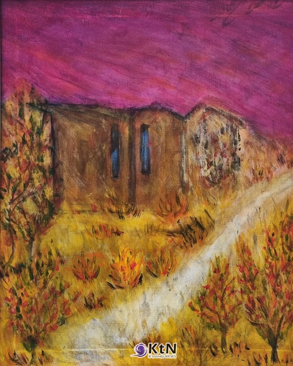 " The secret of East Kemdo Art Theater "55× 46cm Acrylic on canvas