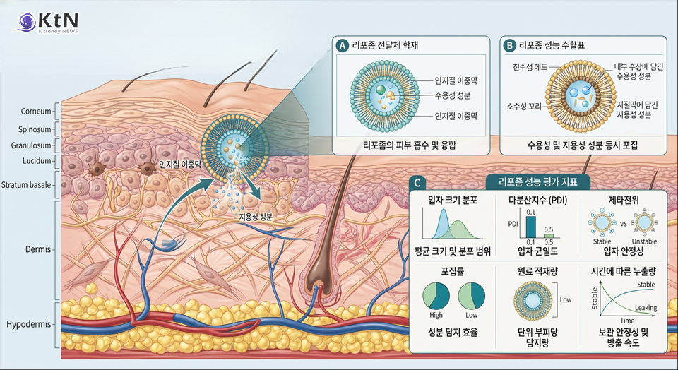나노에멀전이 일반 에멀전보다 무조건 우수한 것도 아니다. 피부 표면에 남아야 하는 성분을 지나치게 이동시키는 제형은 제품 목적과 맞지 않을 수 있다. /사진=AI 생성, K trendy NEWS DB ⓒ케이 트렌디뉴스 무단전재 및 수집, 재배포금지