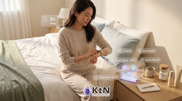 여성 웰니스 산업은 얼굴 사진과 월경일, 수면시간, 심박수, 배변, 감정 상태를 결합해 개인에게 맞는 제품을 추천하는 방향으로 이동하고 있다. /사진=AI 생성, K trendy NEWS DB ⓒ케이 트렌디뉴스 무단전재 및 수집, 재배포금지