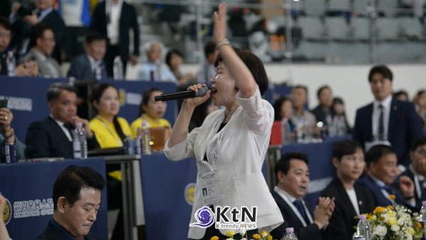 전현희 국회의원. 제7회 김운용컵 국제오픈태권도대회 (7th KIM UN YONG CUP (G1) INTERNATIONAL OPEN TAEKWONDO CHAMPIONSHIPS) 사진=K trendy NEWS DB ⓒ케이 트렌디뉴스 무단전재 및 수집, 재배포금지