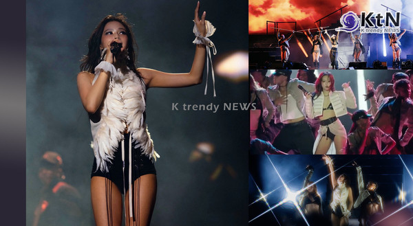 블랙핑크 제니, 2026 美 롤라팔루자 역대급 라이브·스타일 화제   사진=2026. 08.03  cr. itsbenfilmed /OA엔터테인먼트(ODDATELIER)    (글로벌 아이콘 블랙핑크 멤버 제니(JENNIE)가 미국 시카고 그랜트 파크에서 열린 ‘롤라팔루자 시카고(Lollapalooza Chicago)’ 메인 스테이지의 마지막 순서에 올라 약 1시간 동안 18곡을 밴드 라이브로 소화했다. 한국 여성 솔로 아티스트 최초의 롤라팔루자 헤드라이너 기록에 앤 드뮐미스터 커스텀 의상으로 구성한 로맨틱 밀리터리 룩과 스모키 메이크업을 더해지며 음악과 스타일 모두에 시선이 모였다.)  K trendy NEWS DB ⓒ케이 트렌디뉴스 무단전재 및 수집, 재배포금지