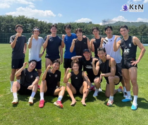 가수 임영웅이 기록적인 폭염 속에서도 식지 않는 축구 열정을 과시하며 스페인 라리가 아틀레티코 마드리드(AT마드리드)로 이적한 국가대표 이강인과의 끈끈한 친분을 입증했다.  사진=2026. 08.06  임영웅 소셜미디어 K trendy NEWS DB ⓒ케이 트렌디뉴스 무단전재 및 수집, 재배포금지