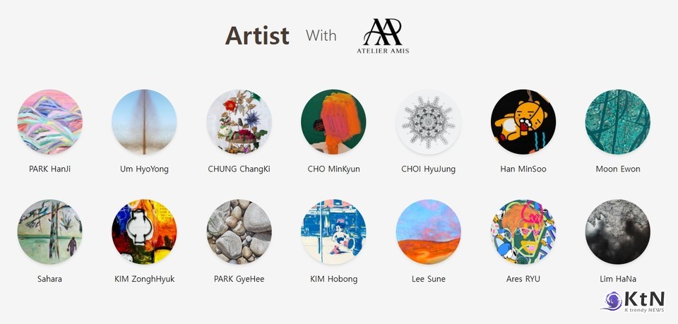 아뜰리에 아미스(Atelier Amis)의 온라인아트페어 ‘TUV(The Unbond Voice)’는 14명의 시각예술가를 한 전시 안에 세우며 전시 기획의 기준을 드러냈다. TUV에는 김종혁, 김호봉, 류승우, 문이원, 박계희, 박한지, 사하라, 엄효용, 이순, 임하나, 정창기, 조민균, 최혜정, 한민수 등이 참여했다.  /사진=아뜰리에 아미스 플랫폼, K trendy NEWS DB ⓒ케이 트렌디뉴스 무단전재 및 수집, 재배포금지