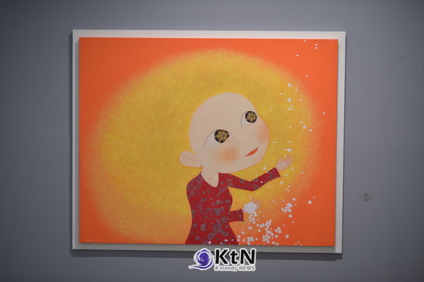 구승희, ‘담아서’, 장지 채색, 162×130cm, 2021. 사진=K trendy NEWS DB ⓒ케이 트렌디뉴스 무단전재 및 수집, 재배포금지