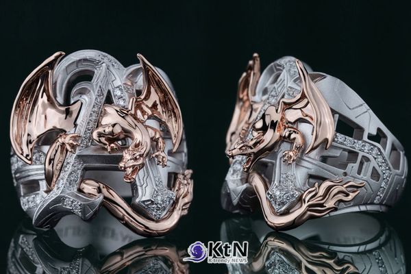 Artist Philip Gefaell Crafts Custom 18K Gold Ash Charizard Ring for Pokémon's 30th Anniversary. 사진=Philip Gefaell, K trendy NEWS DB ⓒ케이 트렌디뉴스 무단전재 및 수집, 재배포금지
