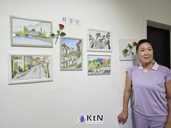 자신의 내면에 잠재된 그림 욕구를 보게 되었다는 최경인 씨 (사진=조영식 기자)