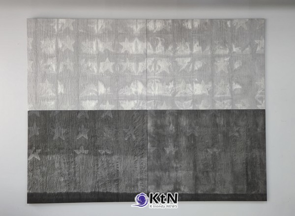 강석태, '별을 찾아가다', 한지에 먹, 291×224㎝, 2026. 사진=갤러리 재희
