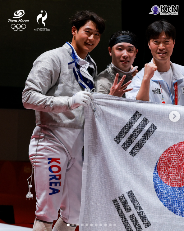 [아시안게임] 사브르 4연패 쓴 날, 펜싱·e스포츠·여자 농구 한일전 승리로 '금메달 3개 합창'  사진=2026. 09.27. 대한체육회 sns 갈무리 K trendy NEWS DB ⓒ케이 트렌디뉴스 무단전재 및 수집, 재배포금지