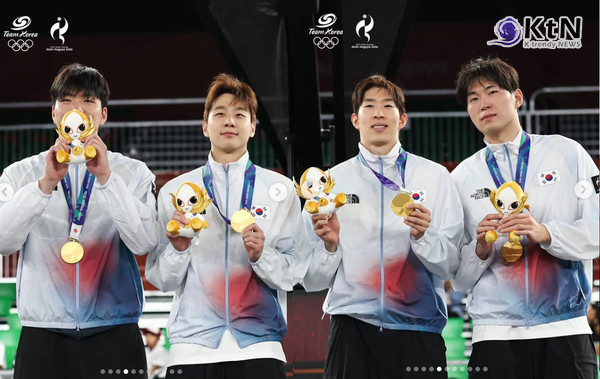 [아시안게임] 사브르 4연패 쓴 날, 펜싱·e스포츠·여자 농구 한일전 승리로 '금메달 3개 합창'  사진=2026. 09.27.ksoc_official 대한체육회 sns 갈무리 (일본을 꺾은 남자 대표팀에 이어 여자 대표팀까지 우승을 차지하면서 한국 농구는 12년 만에 남녀 동반 금메달을 달성 )K trendy NEWS DB ⓒ케이 트렌디뉴스 무단전재 및 수집, 재배포금지