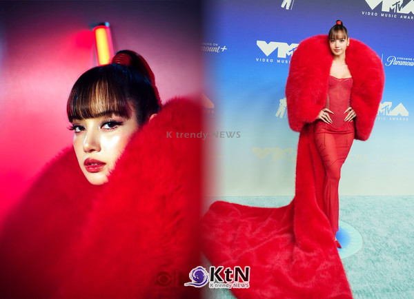 블랙핑크 리사, 붉은 시스루로 레드카펫 압도…아시아 솔로 최초 '베스트 팝' 석권 [美 MTV VMAs ] 사진=2026. 09.28  MTV VMA 인스타그램 갈무리   .K trendy NEWS DB ⓒ케이 트렌디뉴스 무단전재 및 수집, 재배포금지