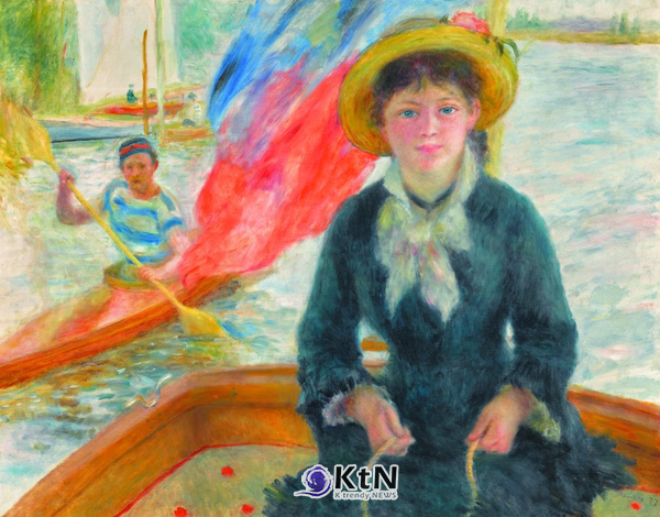 피에르 오귀스트 르누아르, 'En Canot (Jeune fille à la barque)'(1877). 사진=Sotheby's.