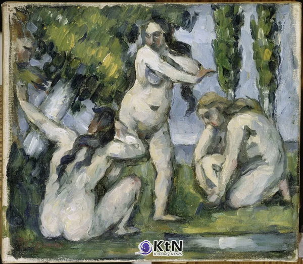 폴 세잔(Paul Cezanne) 'Trois baigneuses'(1874~1875). 세잔은 1870년대 인상주의 진영에서도 낯설고 급진적인 화가로 받아들여졌다. 작품은 오르세미술관 소장. © GrandPalaisRmn (Musée d’Orsay)/Hervé Lewandowski