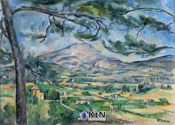 폴 세잔 'La Montagne Sainte-Victoire vue des Lauves'(1904~1905). 세잔은 고향 엑상프로방스 인근의 생트빅투아르 산을 80점이 넘는 작품에 반복해서 담았다. 생트빅투아르 산은 세잔의 회화를 대표하는 모티프 가운데 하나로 자리 잡았다. © courtesy of Nelson-Atkins: Digital Production & Preservation