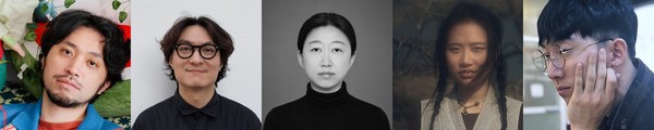 왼쪽부터 박준철, 신경철, 신세빈, 윤시후, 한민희 /  2026 'JIMFF MFM' 공모를 통해 선정된 장편영화음악가.