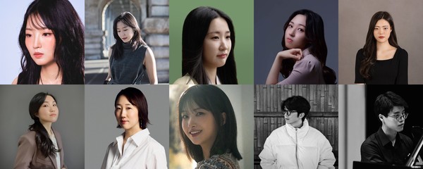 왼쪽부터 권수현, 김수정, 김수현, 김의재, 김하영, 배한별, 윤소현, 이채은, 정의석, 최동혁 / 2026 'JIMFF MFM' 공모를 통해 선정된 단편영화음악가.