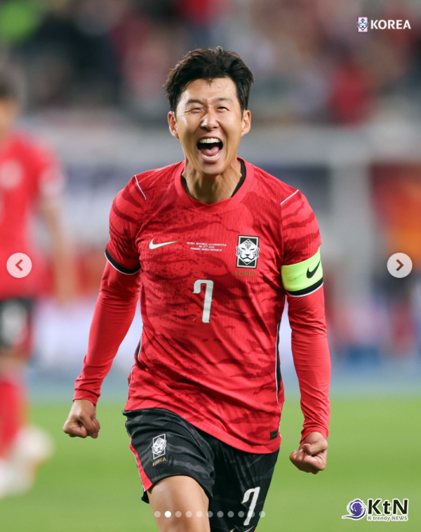 48년 멈췄던 전설 넘었다… 손흥민, 59호골로 韓 축구 최다 득점 단독 1위   사진=2026. 10.07.thekfa대한민국 축구국가대표팀  sns 갈무리 K trendy NEWS DB ⓒ케이 트렌디뉴스 무단전재 및 수집, 재배포금지