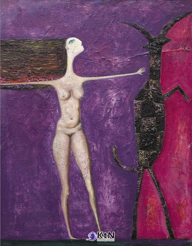 유리 스탄벡 쉬가예프(Yuristanbek Shygaev), ‘산책(Walk)’, 1990, 캔버스에 유채, 110×80㎝, 작가 소장.