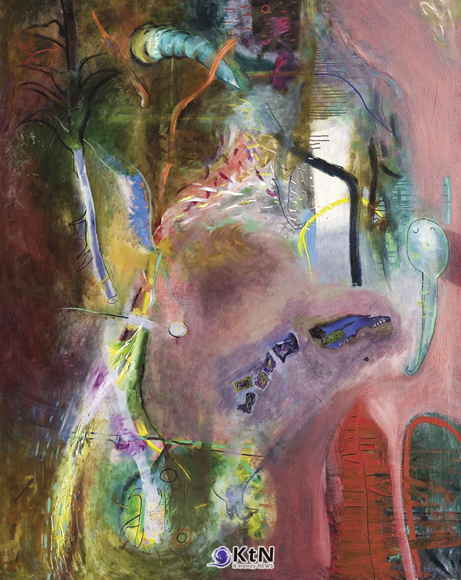 유리 스탄벡 쉬가예프(Yuristanbek Shygaev), ‘죽음의 계곡(Death Valley)’, 1990, 캔버스에 유채, 195×150㎝, 작가 소장. 사진=K trendy NEWS DB ⓒ케이 트렌디뉴스 무단전재 및 수집, 재배포금지