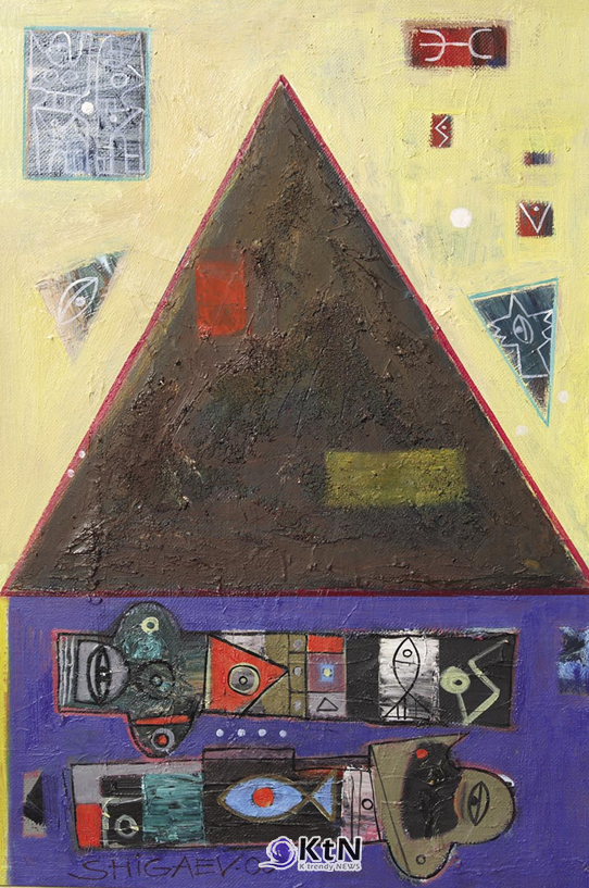 유리 스탄벡 쉬가예프(Yuristanbek Shygaev), ‘술레이만 산(Suleiman Mountain)’, 2000, 캔버스에 유채, 60×40㎝, 작가 소장. 사진=K trendy NEWS DB ⓒ케이 트렌디뉴스 무단전재 및 수집, 재배포금지