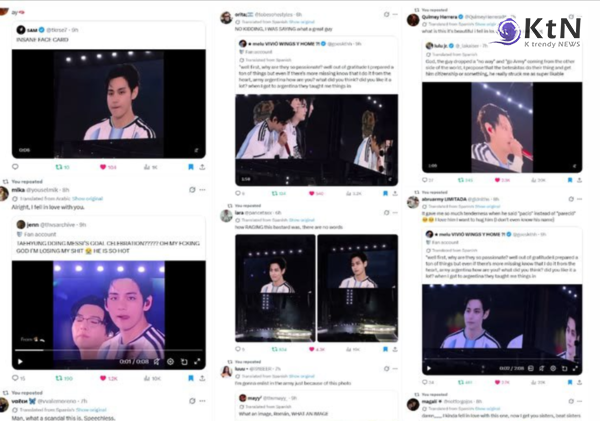 [KtN 현장] BTS ,13년 기다린 아르헨티나 팬들 열광…뷔의 스페인어·진의 감사 인사에 눈물   사진=2026. 10.24. 빅히트뮤직 K trendy NEWS DB ⓒ케이 트렌디뉴스 무단전재 및 수집, 재배포금지