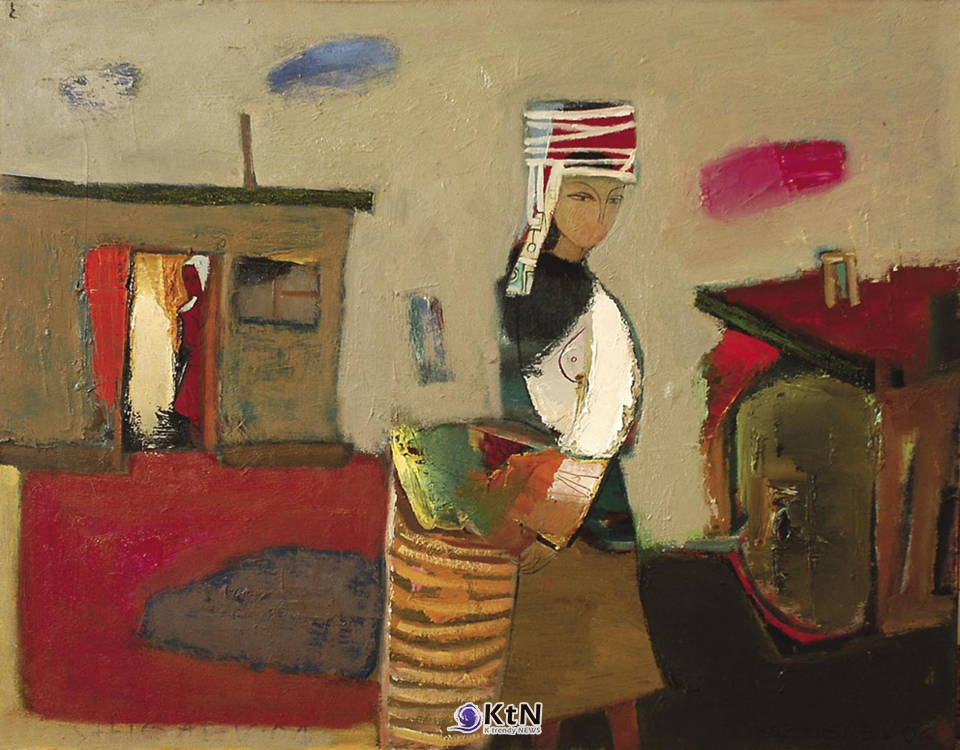 유리 스탄벡 쉬가예프(Yuristanbek Shygaev), ‘알타이의 소녀(Girl from Altai)’, 2006, 캔버스에 유채, 54×70㎝, 작가 소장. 사진=K trendy NEWS DB ⓒ케이 트렌디뉴스 무단전재 및 수집, 재배포금지